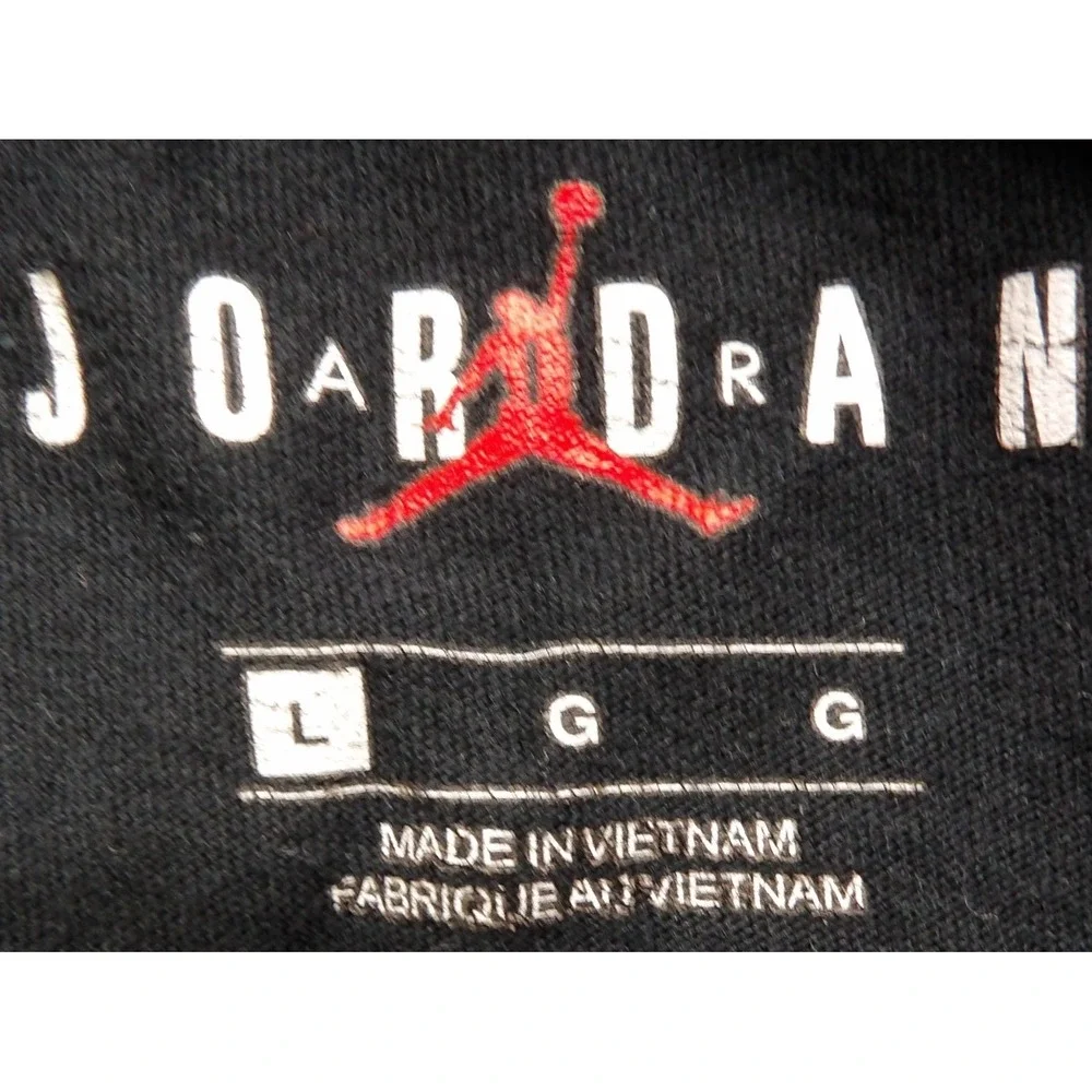Jordan PSG Paris Saint Germain Jumpman Shirt Cotton Men L Black Graphic Tee